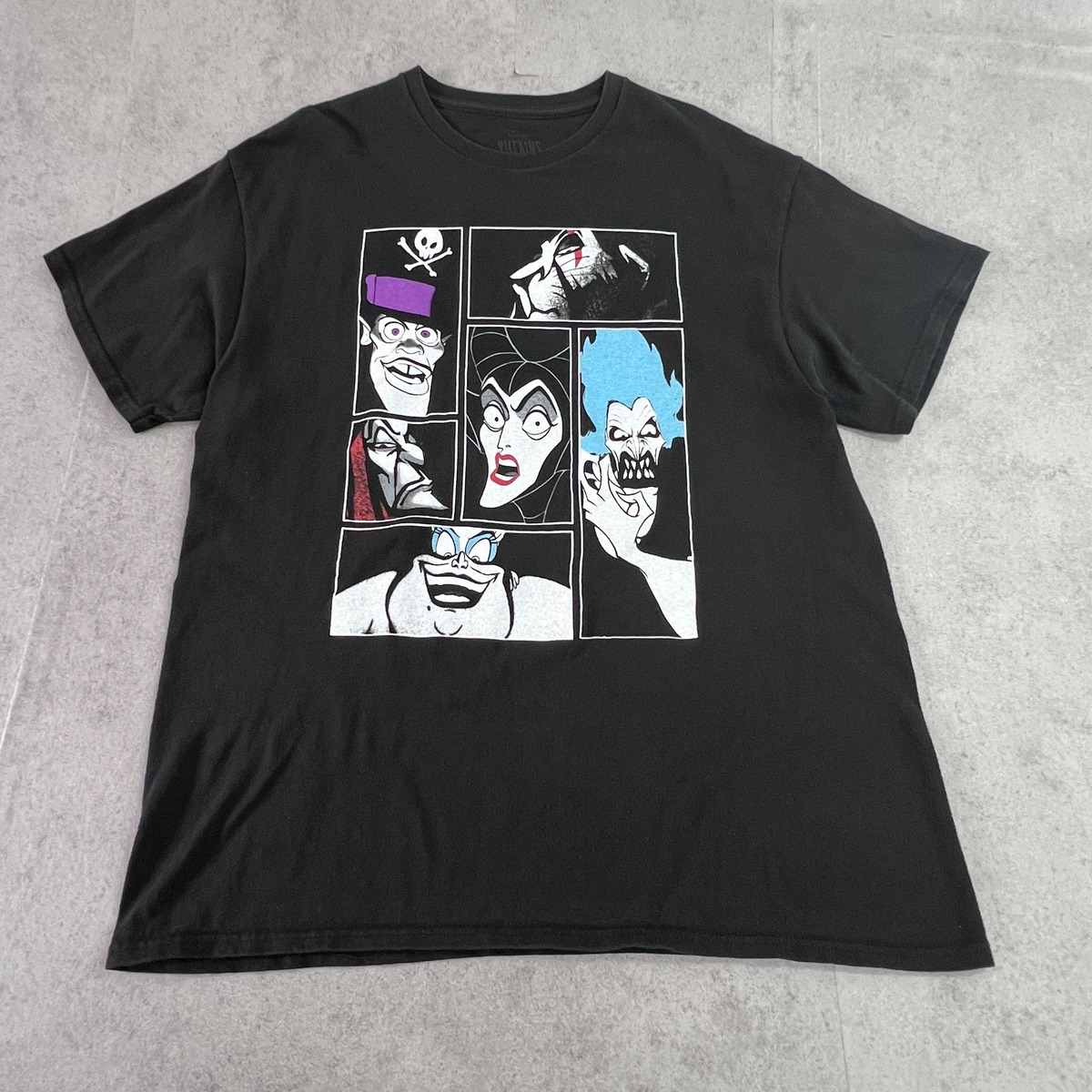 VILLAINS Disney Printed T-shirt 古着 BLACK L | 古着屋Caraway