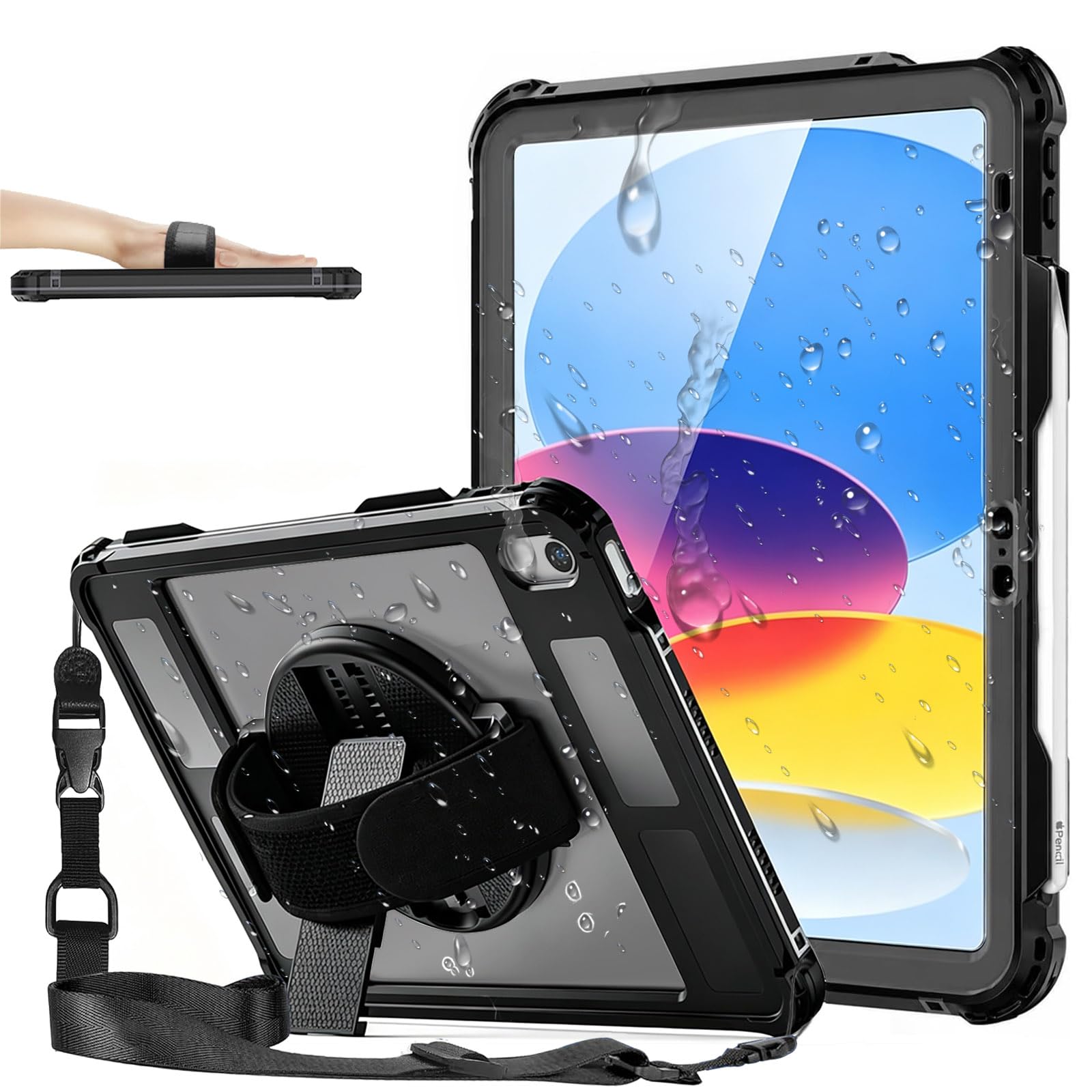 iPad11世代 (A16) 防水ケース iPad 第10世代 / 第11世代モデル と互換性あり ハードケース 360度全面保護ケース