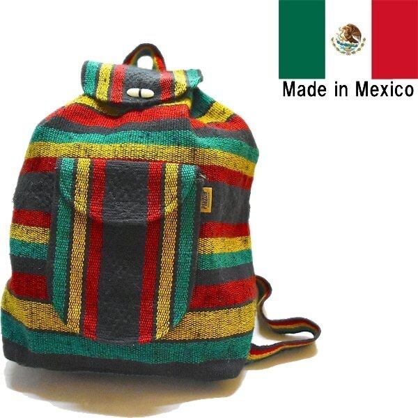 メキシコ製メキシカンラグ柄物リュックサックメンズレディースOK370563
