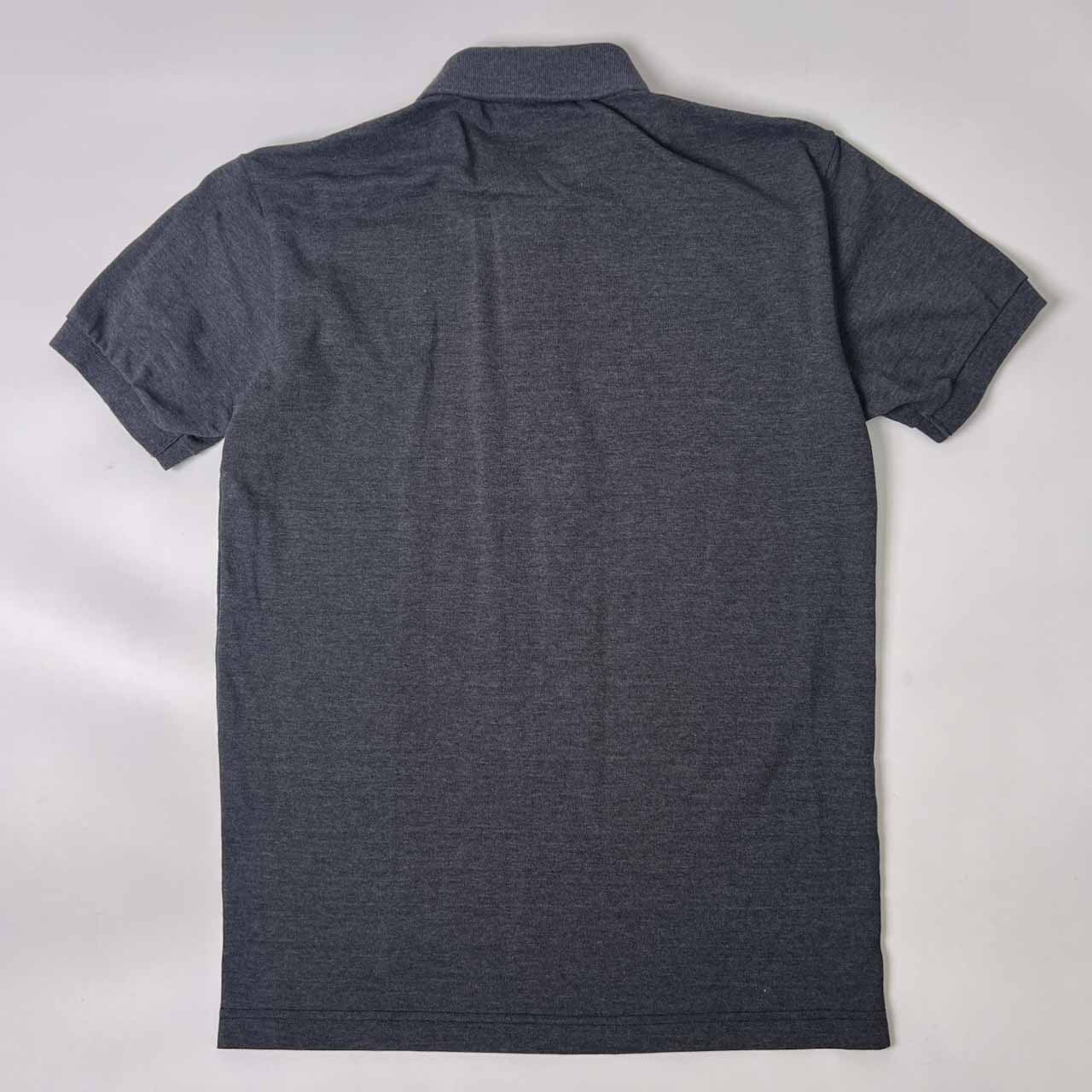 LACOSTE ラコステ 銀ワニ 刺繍 鹿の子 半袖 ポロシャツ 3/グレー