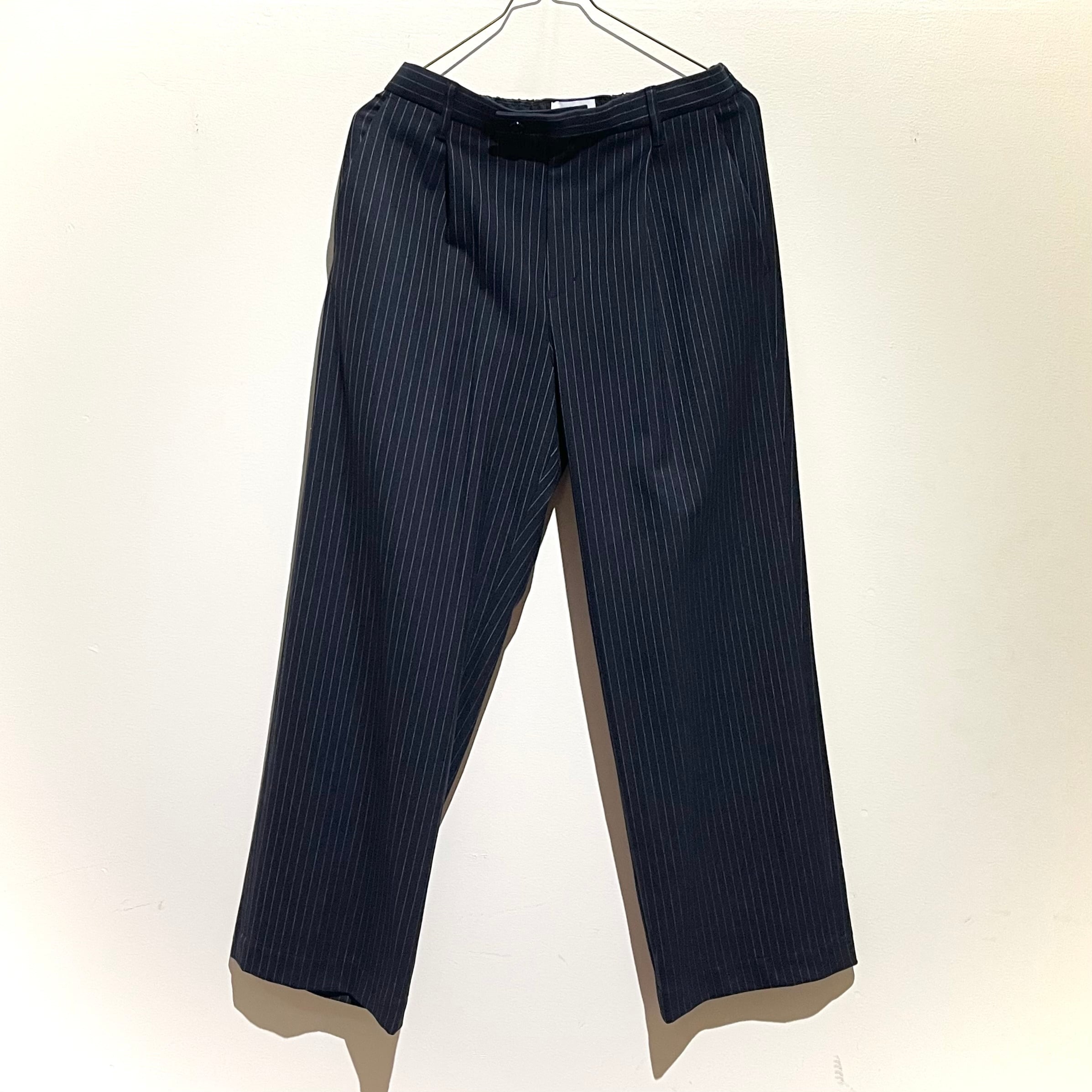 super Nova / chalk stripe TROUSERS / black