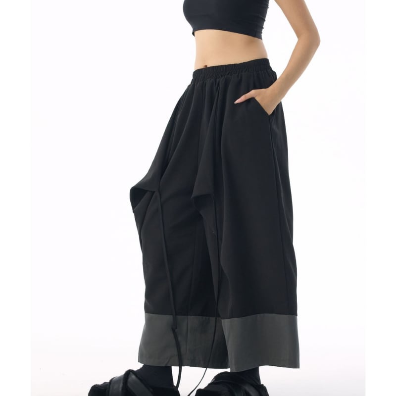 ドローストリング ワイド フルレングス パンツ 2color PT0436