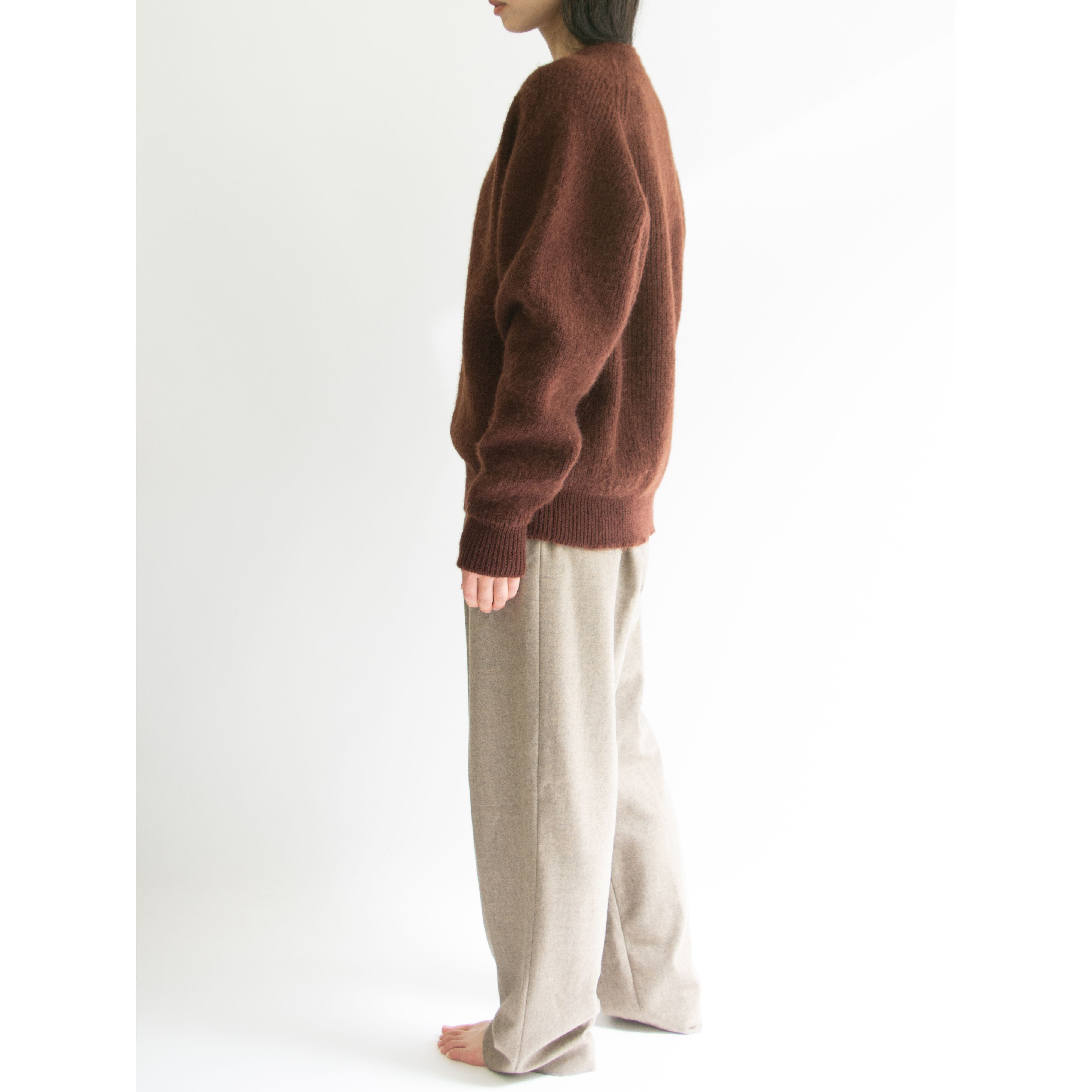 【TUSRETTI ITALY】100% Wool Crew Neck Sweater（ウールクルーネックセーター ）