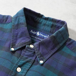 90s Ralph Lauren black watch shirt "The Big Oxford" [L] 古着