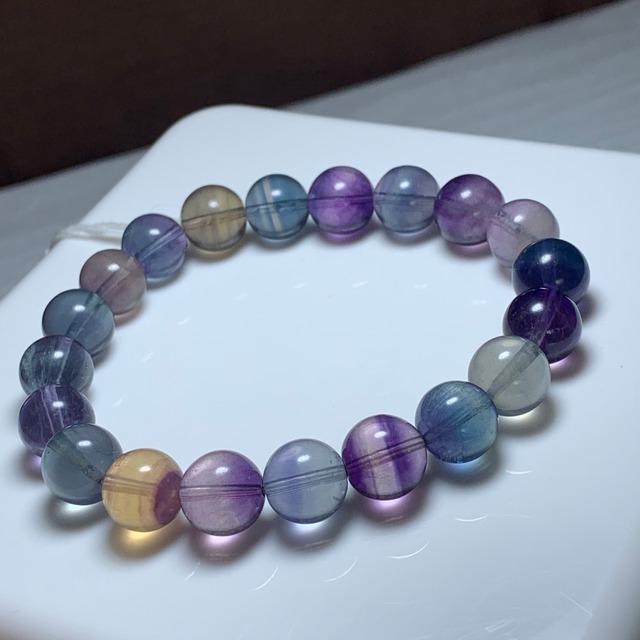 13.透明度高☆美グラデーションフローライト・ブレスレット