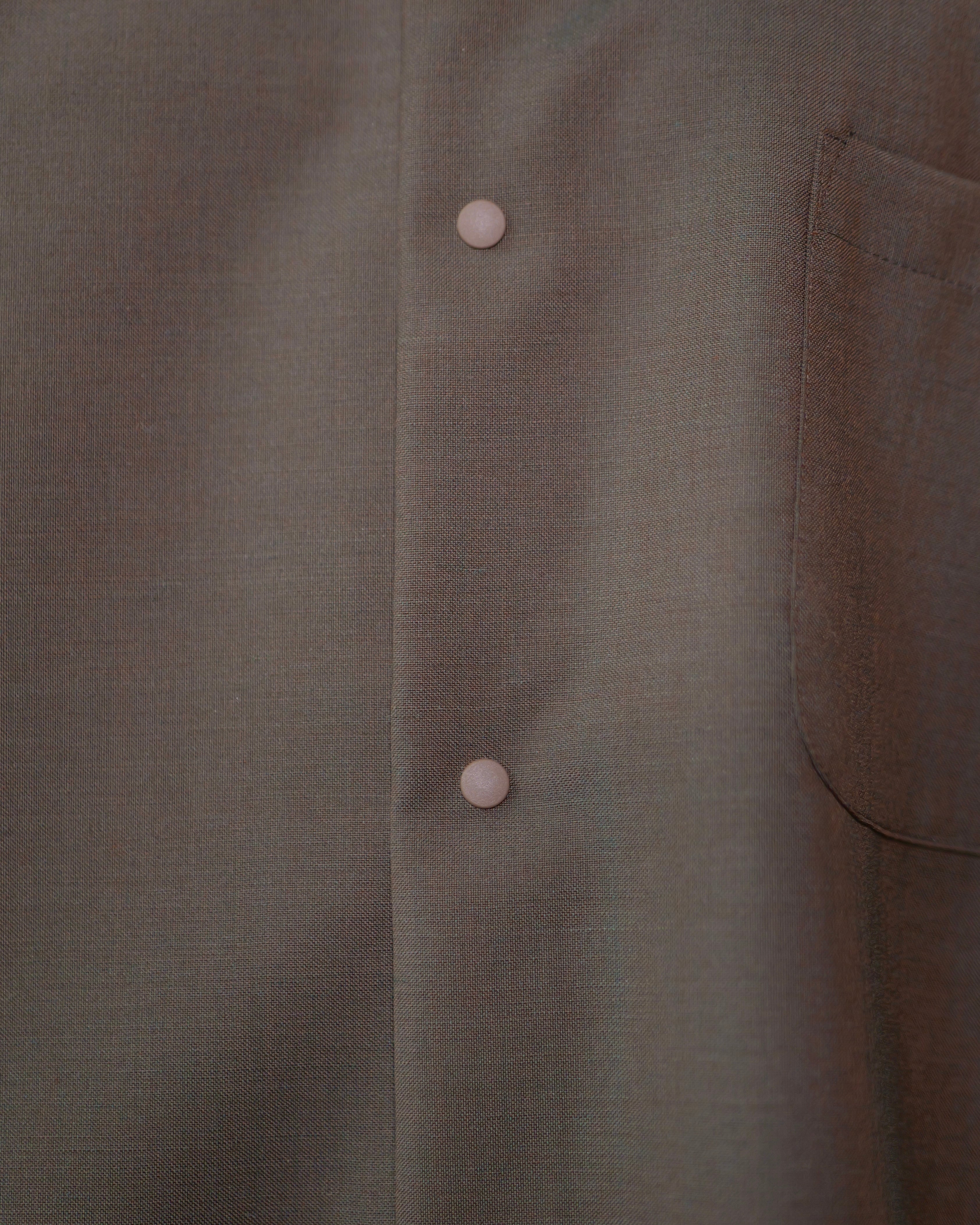 itochi - Wool & Kid mohair Tropical half sleeve shirt ：iridescent