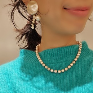 オニキス使用✴ジャパンヴィンテージシリーズ【レトロガール】サージカルステンレスネックレス