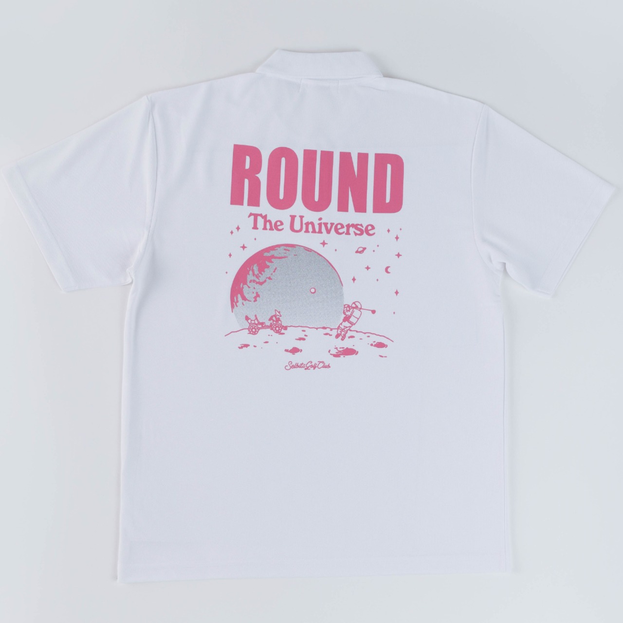 ROUND the UNIVERSE Polo ”white” / 宇宙柄ポロシャツ