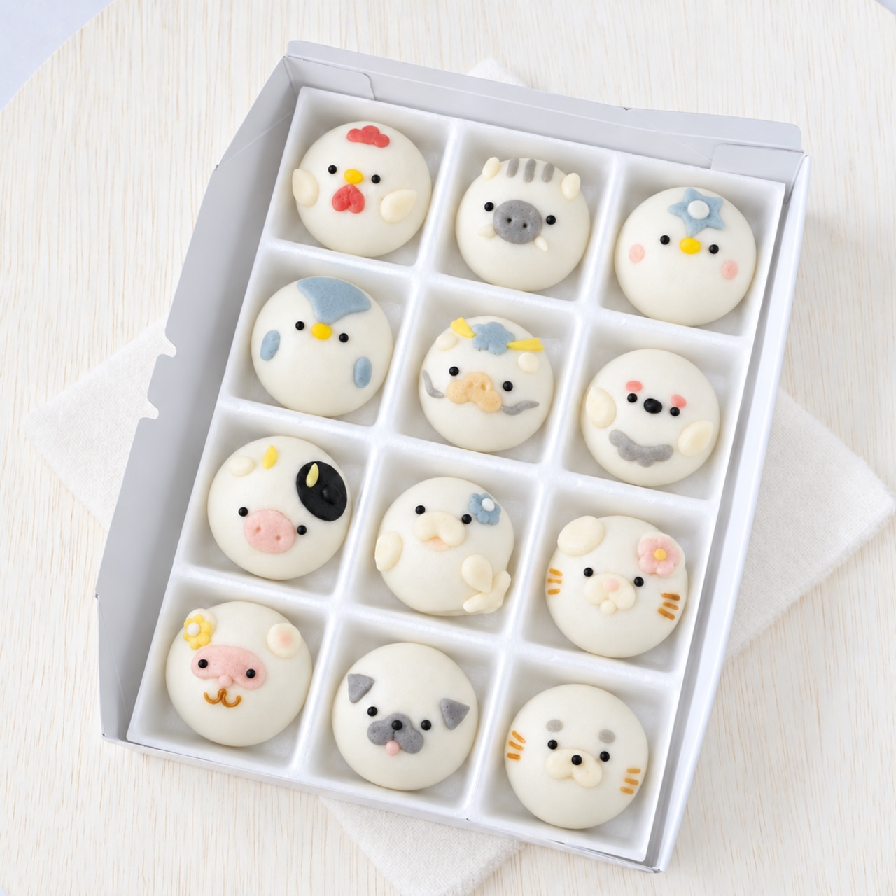 【選べる】まんまる動物まんじゅう12個入