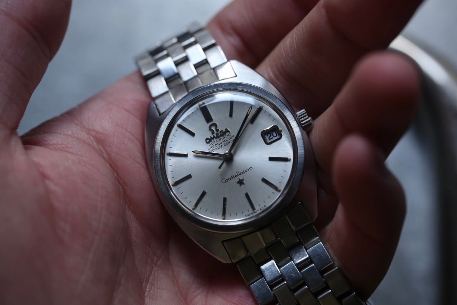 OMEGA】 1970年製 オメガ コンステレーション Cライン フラットベゼル OMEGA】 1970年製 オメガ コンステレーション Cライン フラットベゼル