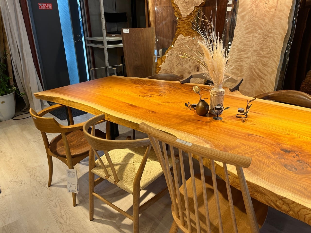 欅（ケヤキ）_2800×930-1100-1040×55_青山店_テーブル天板/一枚板