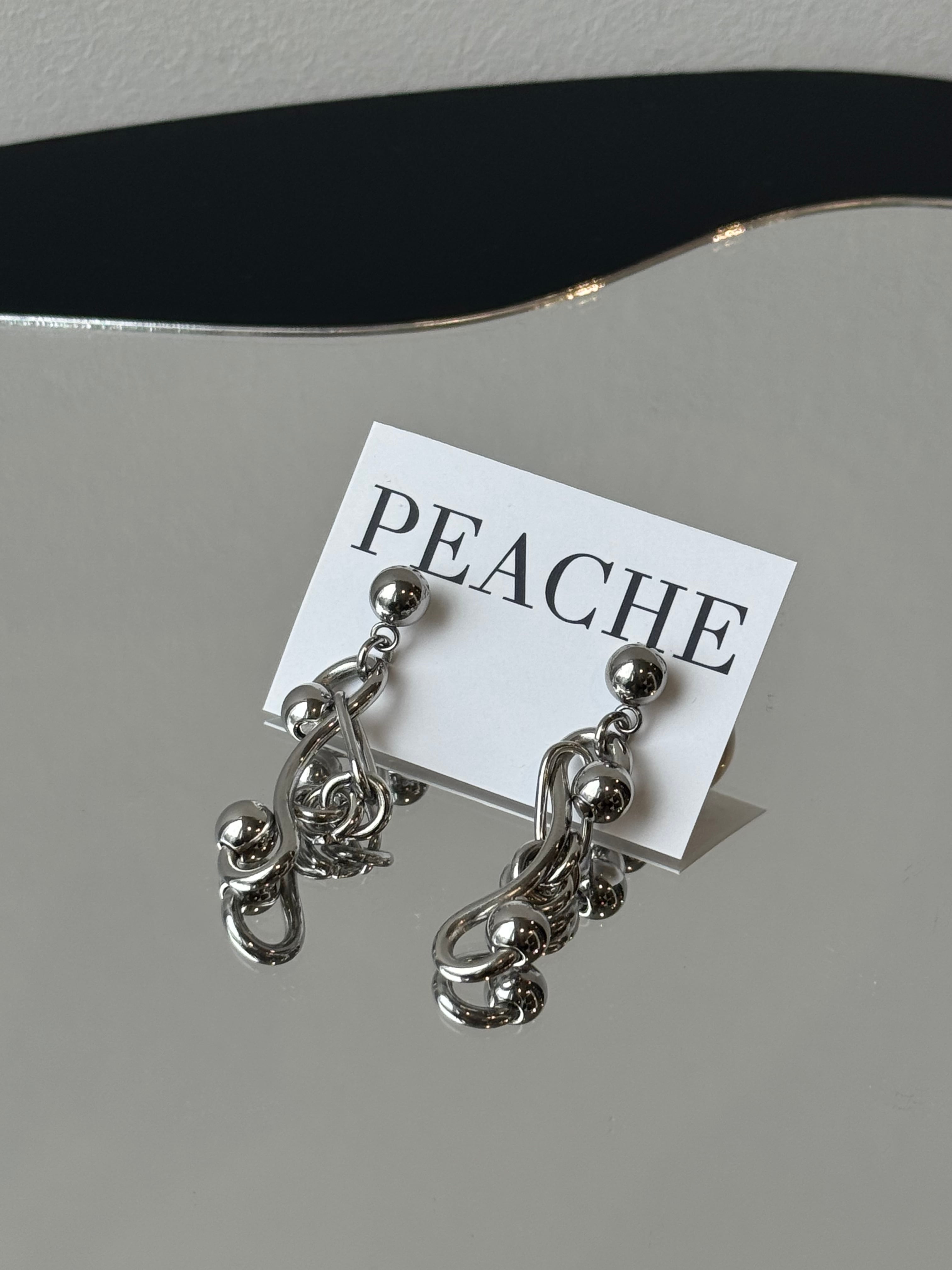 silver wiggle bone petit circle mix