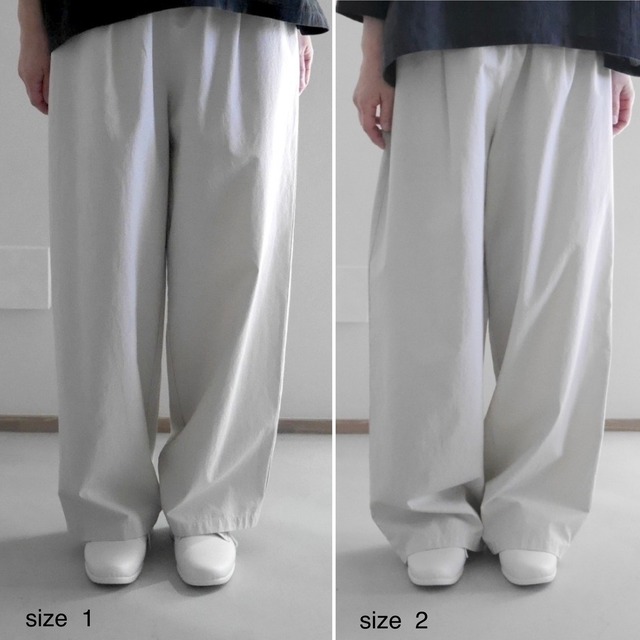 cotton wide pants  コットンワイドパンツ　evam eva