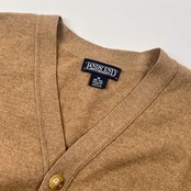 LANDS' END ランズエンド Vネック 羊毛 ニット カーディガン M/ベージュ メンズ