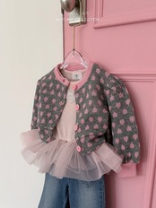 韓国子供服 / ÜEO / ラブリーティアードTシャツ / 秋服 *S~JS*