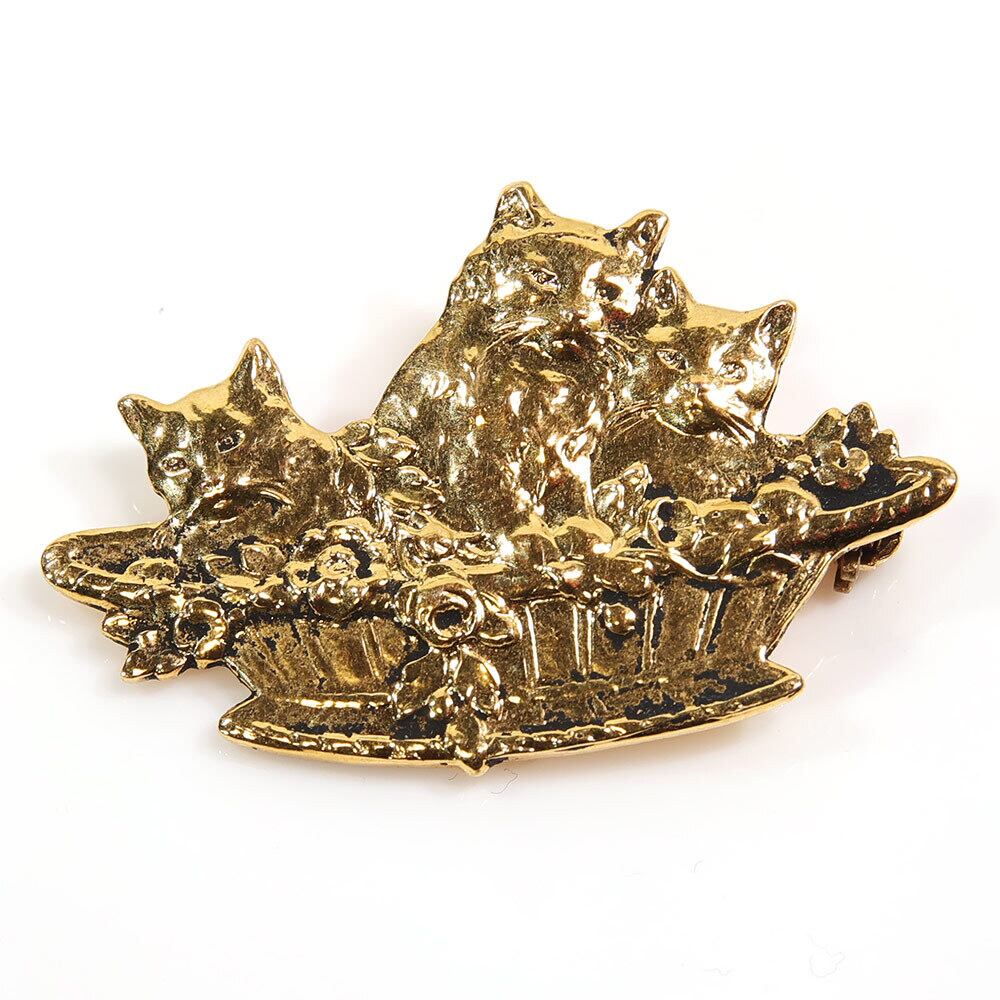 ブローチ キャット ゴールド アンティーク調 ゴールド 150625 【イマック 公式】
