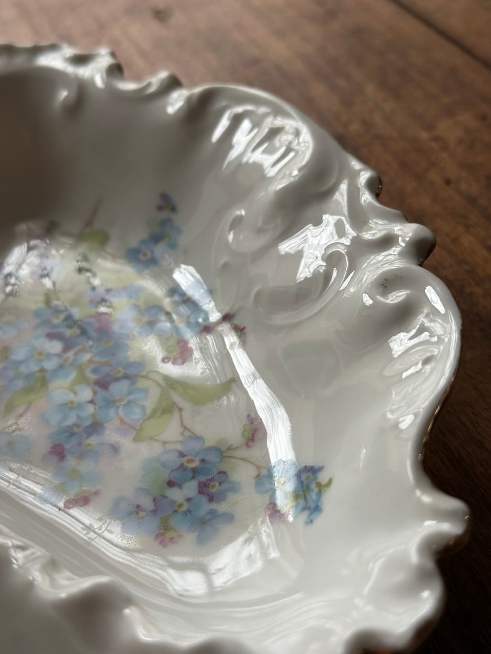 忘れな草の三連ディッシュ 皿 ティアディッシュ | Brocante de La