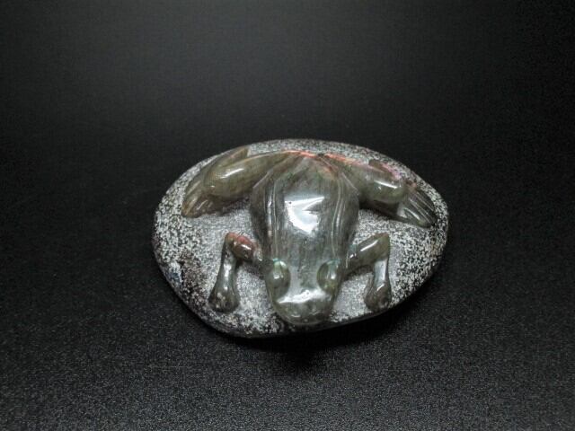 【送料無料】【高品質】ラブラドライトカエル　no.2