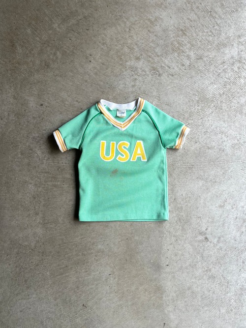 USA製 70's Carter's RINGER-VNECK KIDS T-SHIRTS “USA”