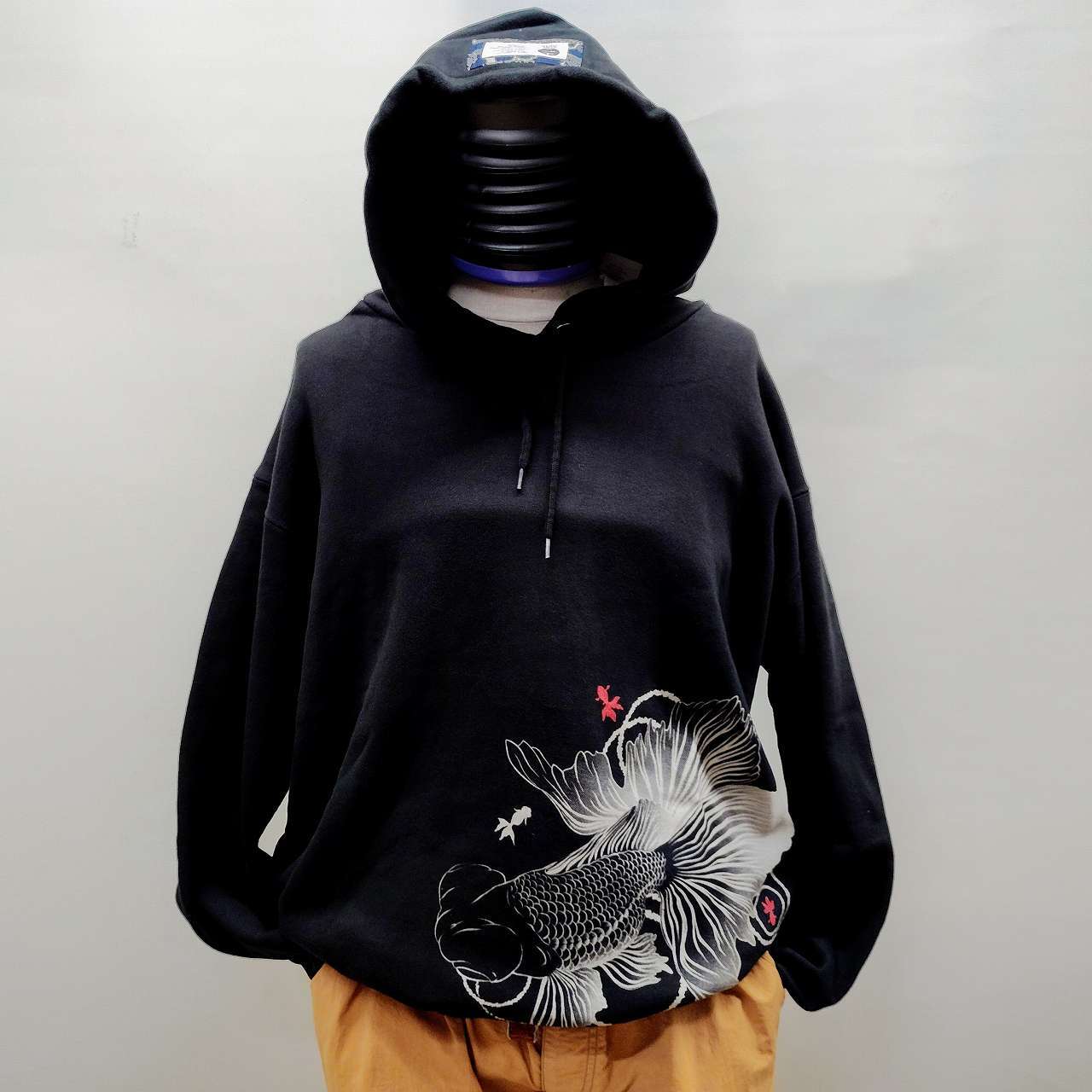 kijin 金魚プリント パーカー 黒 XXL サイズ | あさひや木更津