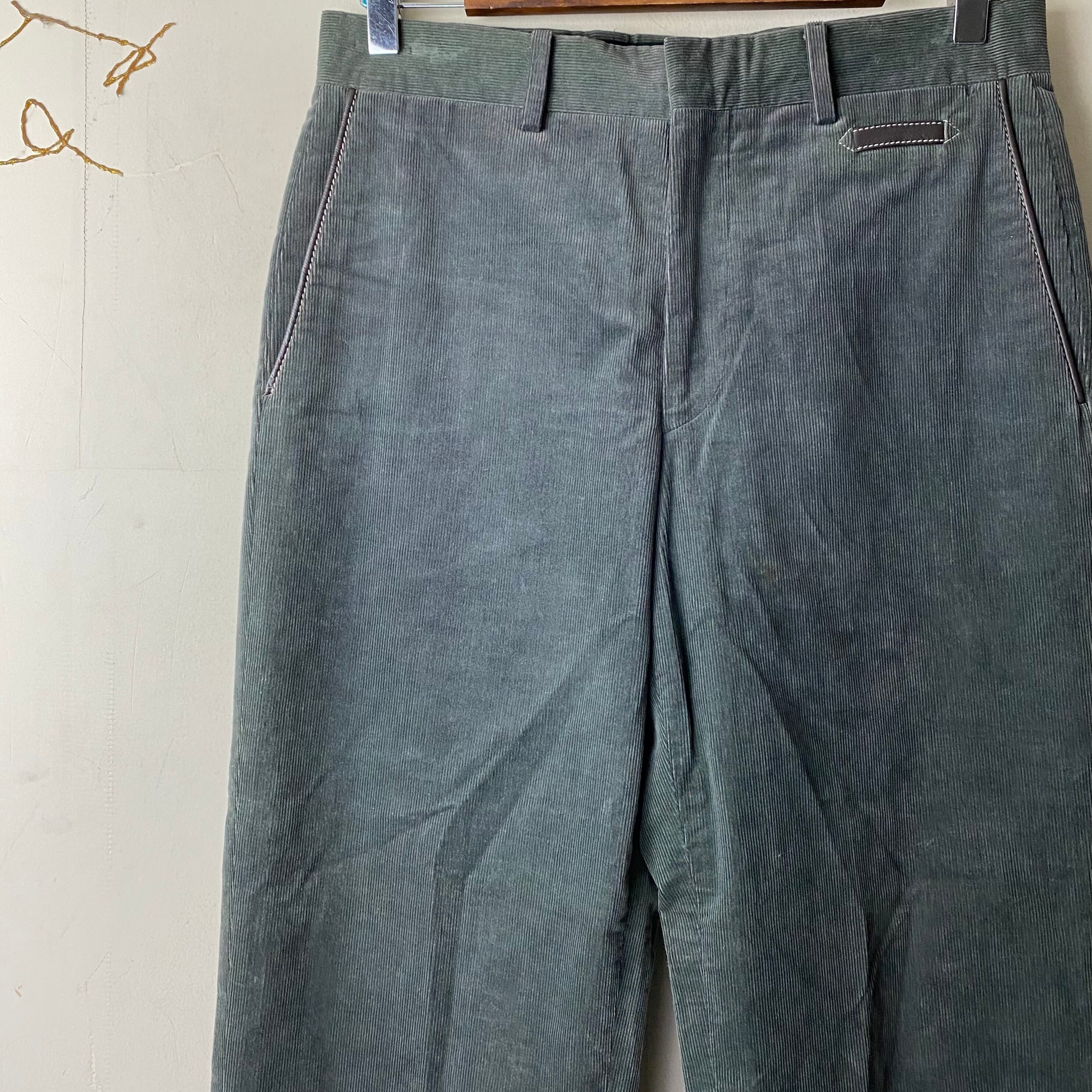 vintage HERMES charcoal corduroy pants | NOIR ONLINE
