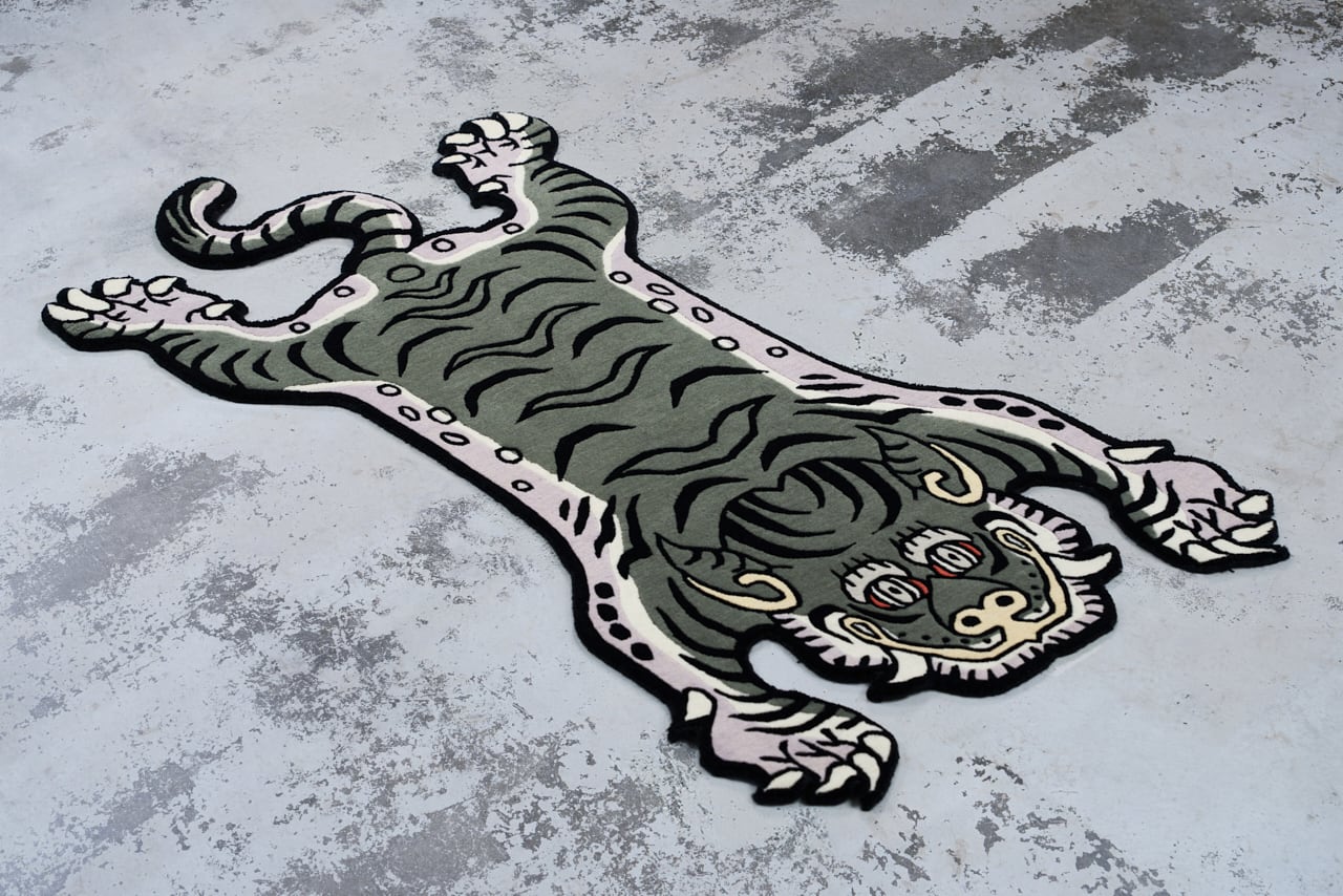 Tibetan Tiger Rug 《Mサイズ•ウール・オリジナル2・アラジングリーン