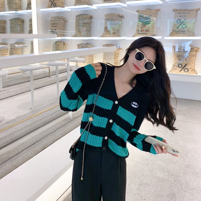 オータムスタイルVネックセーター レディース薄手カーディガンジャケット 大人ガーリー スウィート キュート カジュアル エレガント 秋物 6Du_Shop_Women71701292096