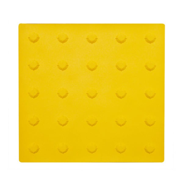 点字パネル(ラバータイプ)ポイントタイプ 300角を1枚 AR-0907 合成ゴム使用で耐寒、耐候,貼付けタイプ(点字タイル・点字ブロック・点字シート・視覚障害者誘導表示・点字シール・盲人誘導用) (アラオ) 北海道、東北など寒冷地や高地に AR0907