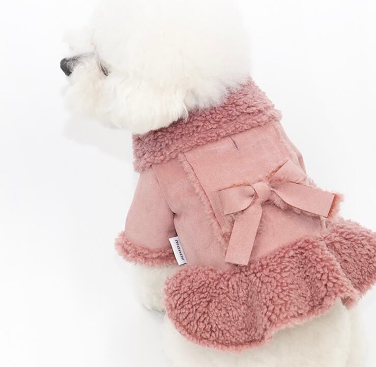 こっそりとペアコーデが出来るテディアウター - (PINK)