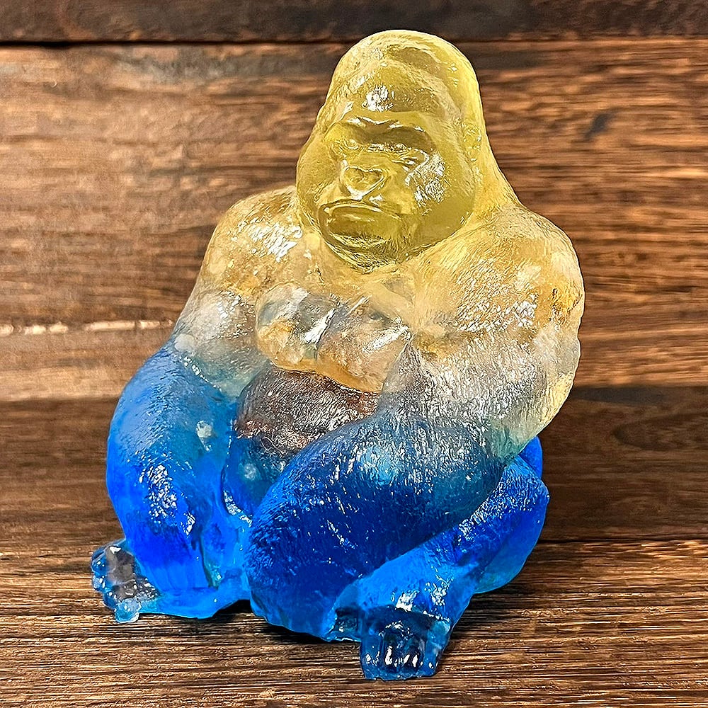 【1点物】ビッグサイズ! ゴリラ オルゴナイト シトリン ルチルクォーツ