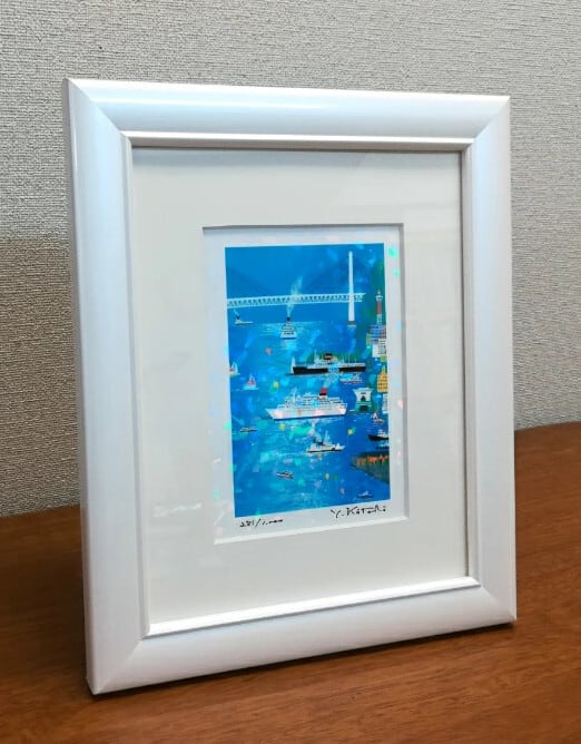 横浜風景版画 出航 吉岡浩太郎 クリスタルプリント | artsstation