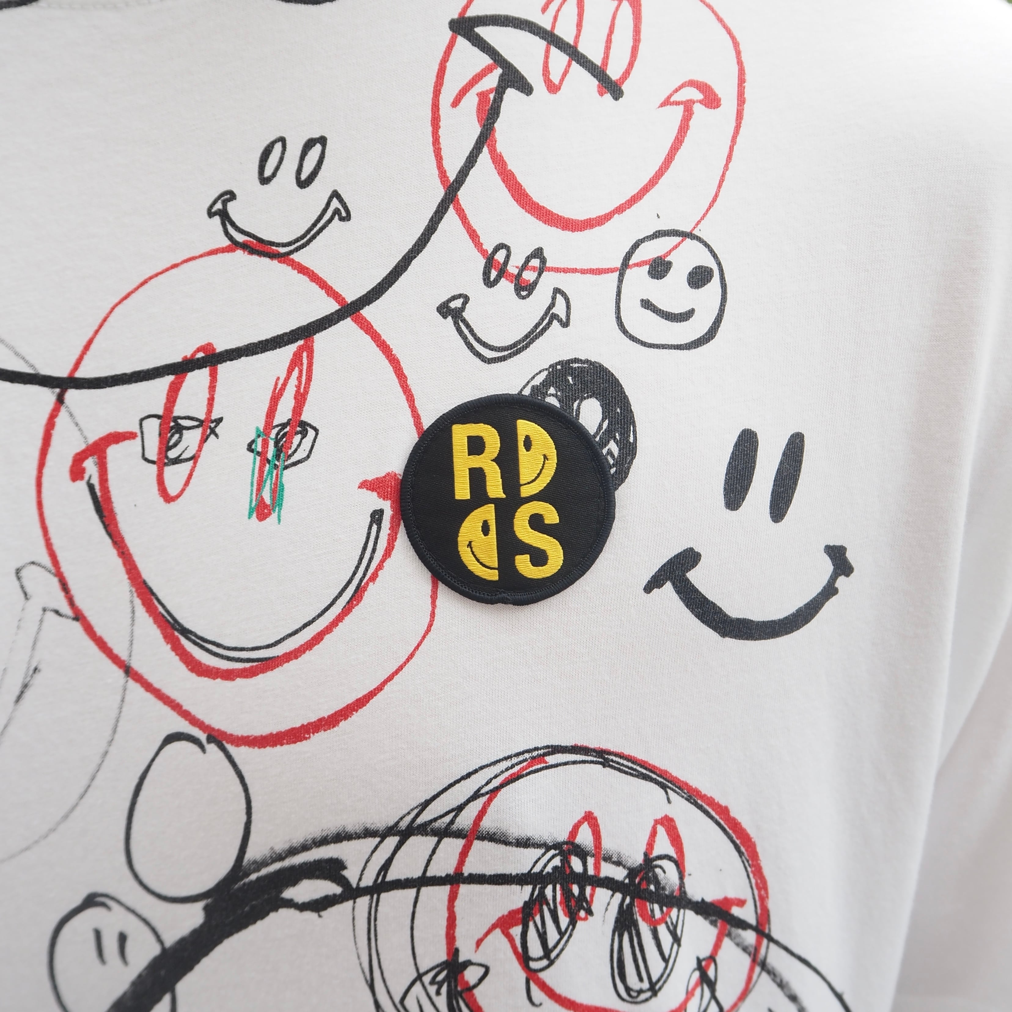 RAF SIMONS Tシャツ スマイリー コットン ホワイト ラフシモンズ