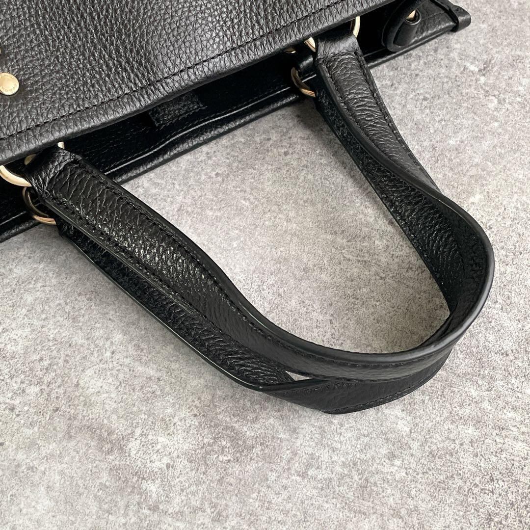 美品】 COACH 2way ショルダー デンプシー キャリーオール シボ 黒