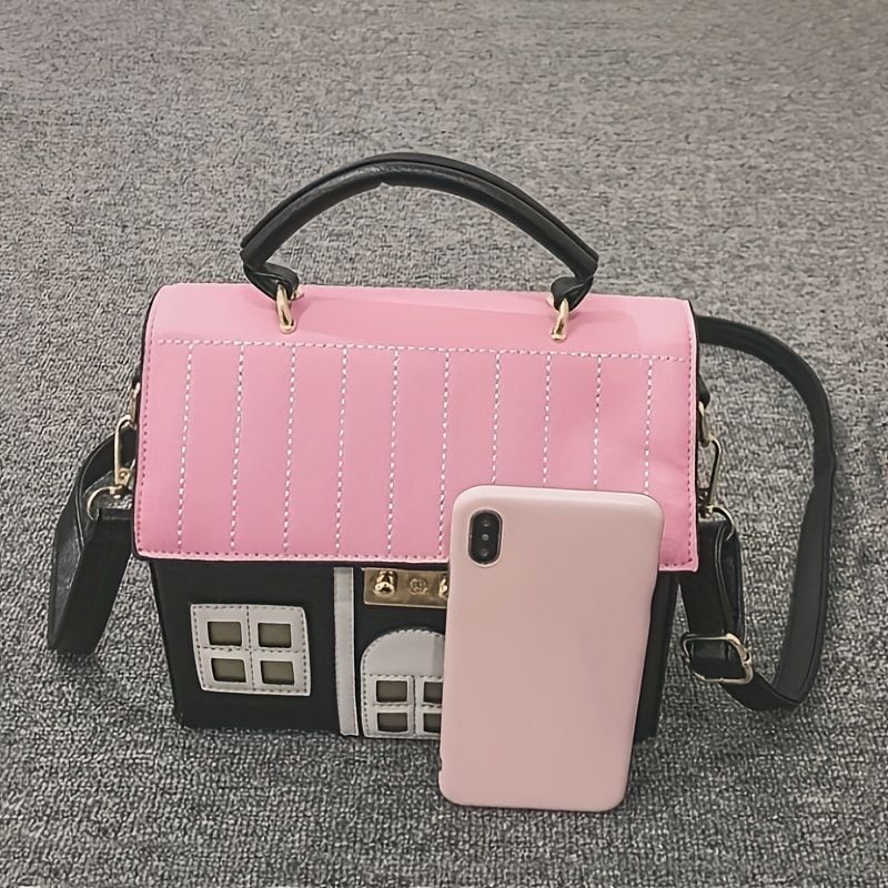 お家型ハンドバッグ クロスボディバッグ かわいい カートゥーンコイン