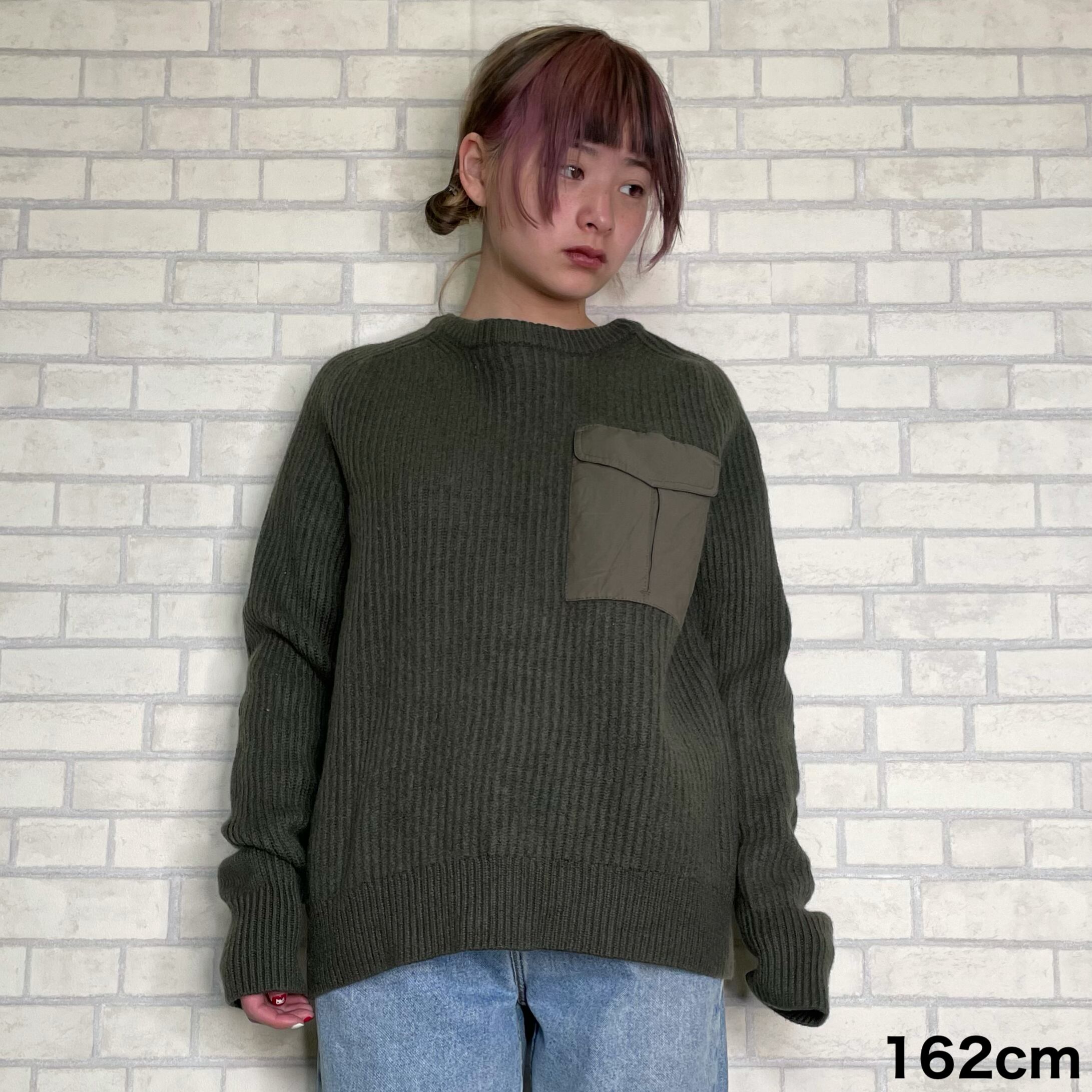 rag&bone ニットセーター XL オリーブ ラグランスリーブ 100%ウール 