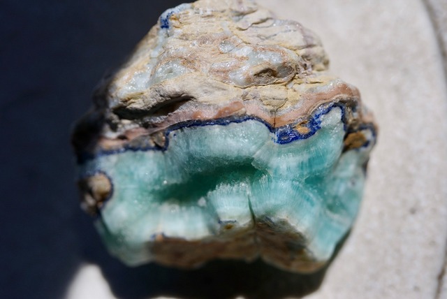 ブルーアラゴナイト / アズライト　Aragonite with Azurite ③