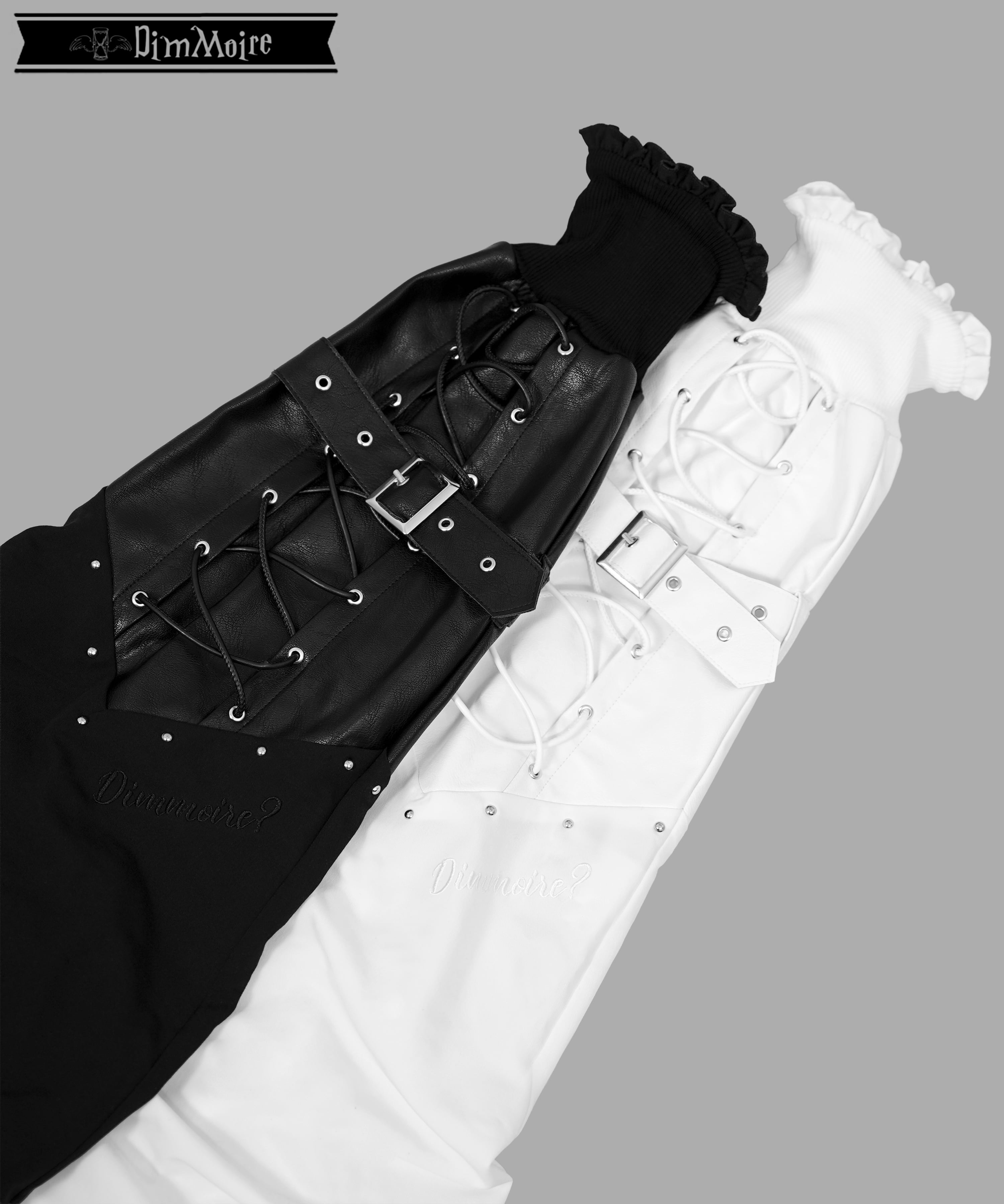 拘束編み上げニーハイウォーマー‎【Black】 | DimMoire