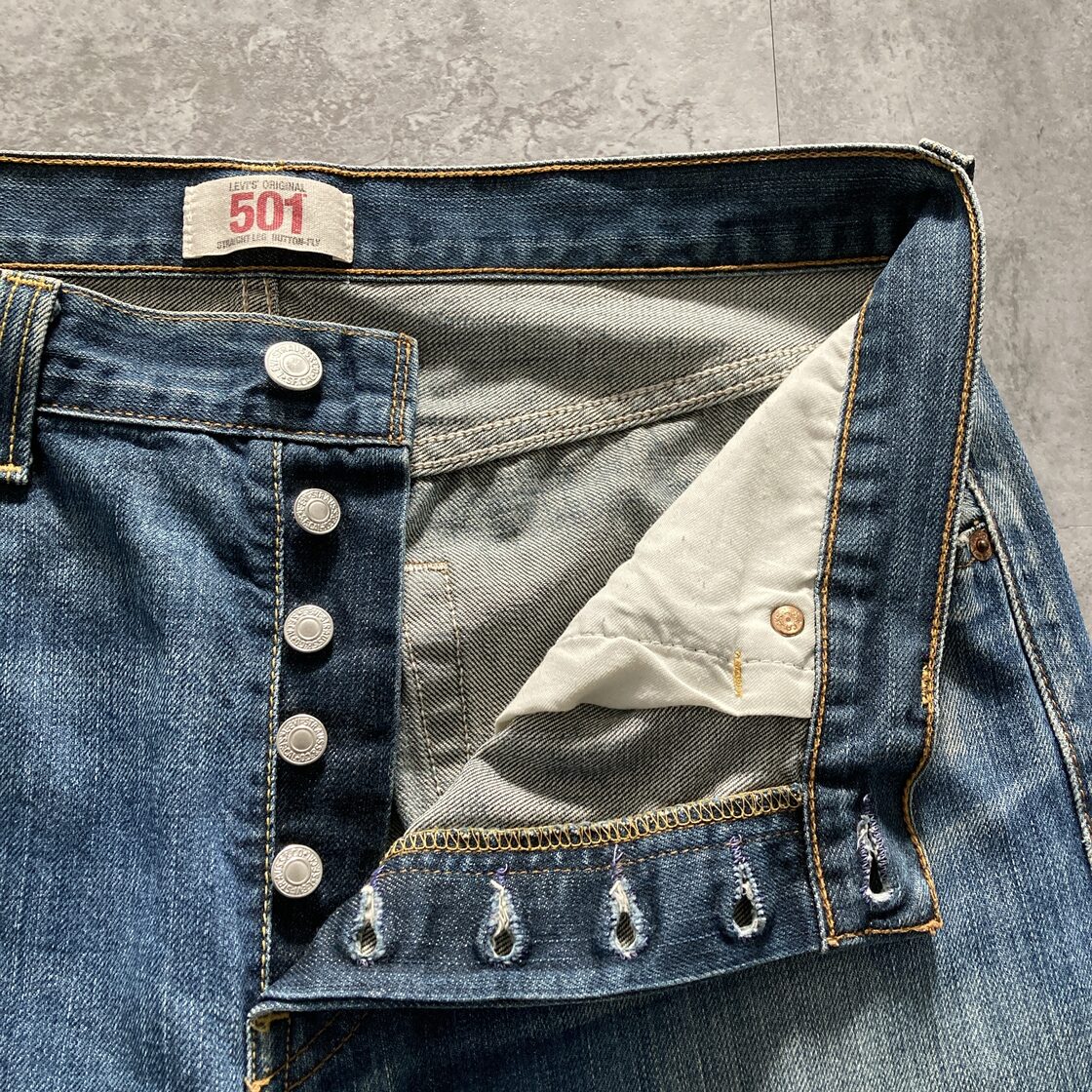 W34 L32】Euro Levis 501 ユーロリーバイス ポーランド製 裏ボタン刻印 