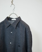 METHO - Single yoke shirt / charcoal