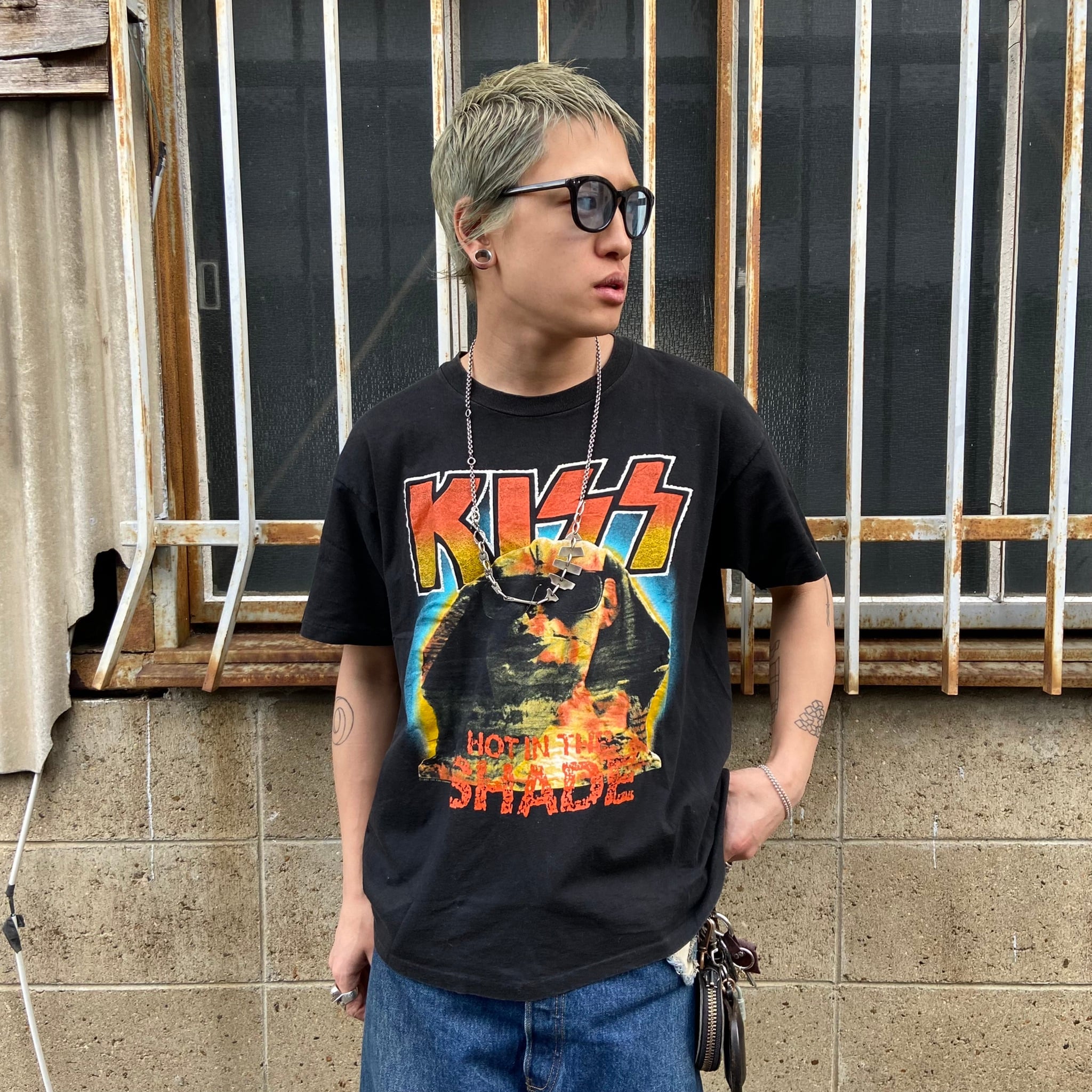 KISS 90s 00s vintage バンド ビックプリント XXL