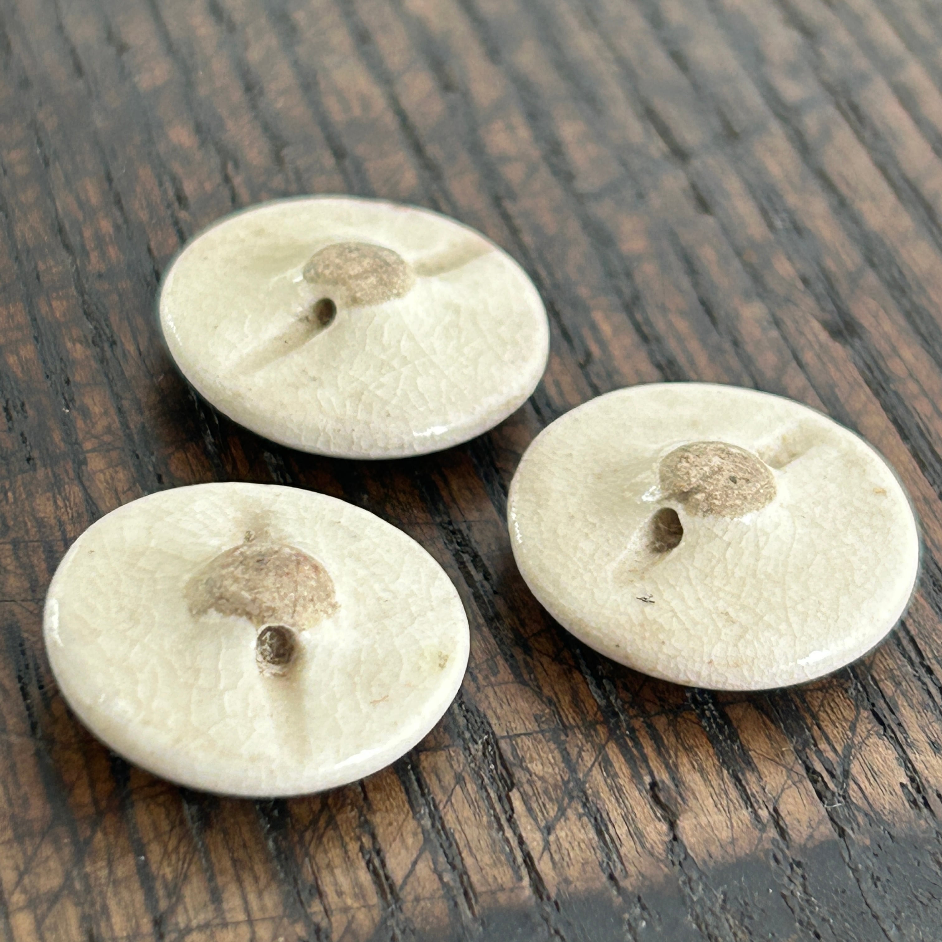 アンティーク　明治の里帰り薩摩ボタン　小3個セット