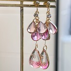 可憐に揺れる　桜の雫ピアス イヤリング