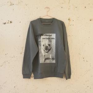 【写真入り トレーナー 3色】デザイン オリジナル プリントトレーナー メッセージも入れられる トップス メンズ レディース