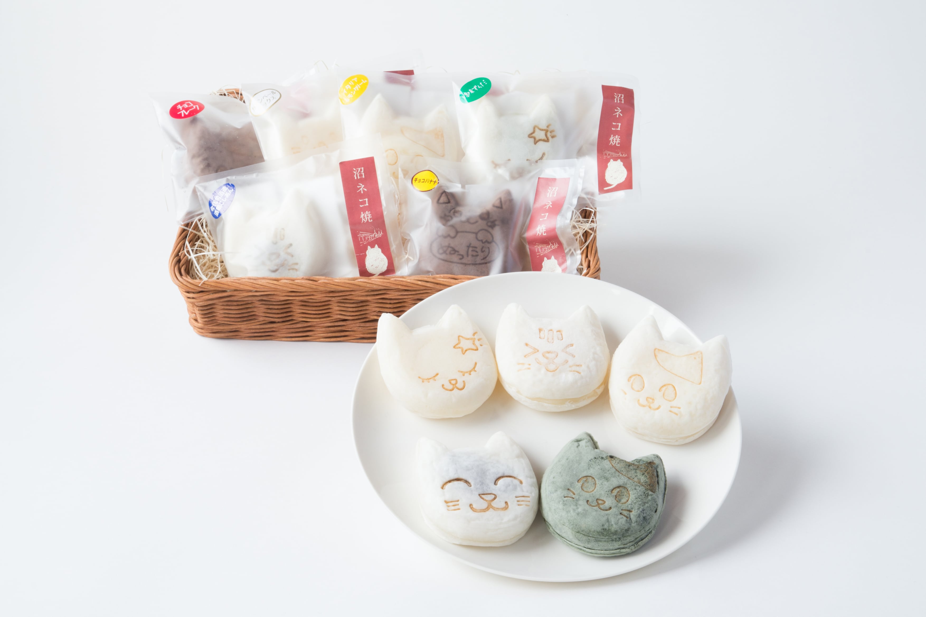 猫舌亭小熊４個セット 沼ネコ焼】大満足セット（10個入り）☆抹茶クリーム＆いちごみるく