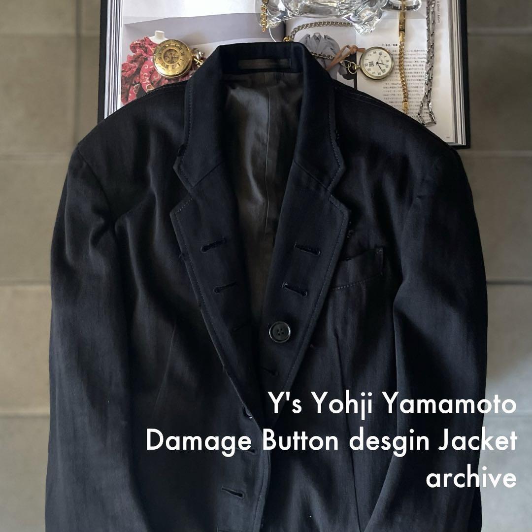Y's ワイズ ヨウジヤマモト ダメージ加工ボタンデザイン ジャケット 2
