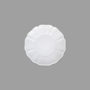 ホワイト花弁  5寸皿  ( 直径15cm )