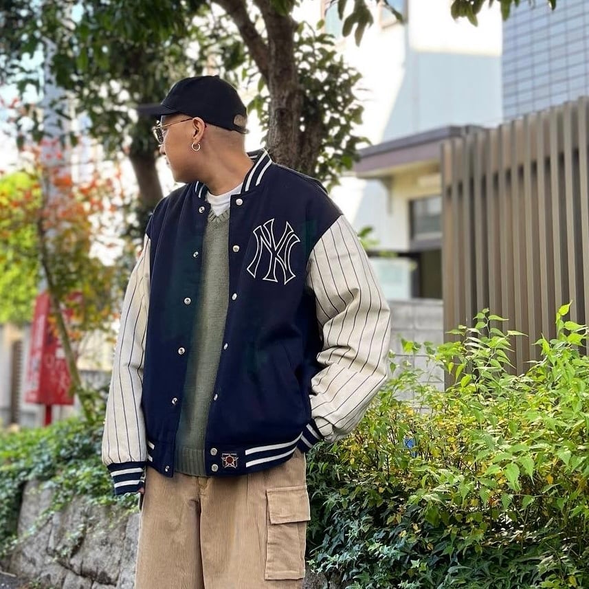 JH DESIGN NEW YORK YANKEES ウールレザースタジャンBUCKTOWNの出品物