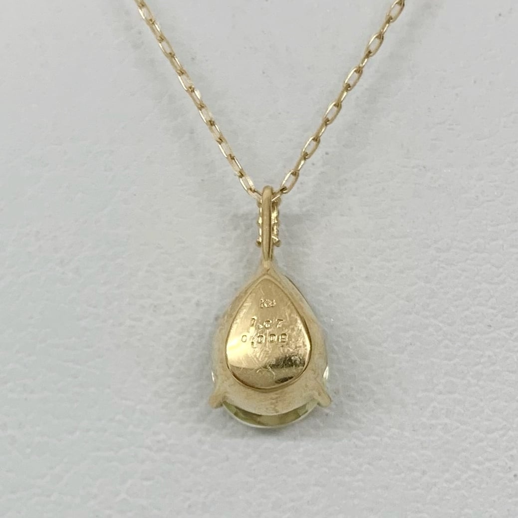 K18 レモンクォーツ ダイヤモンド ムービング ネックレス 1.07ct K18 レモンクォーツ ダイヤモンド ムービング ネックレス 1.07ct