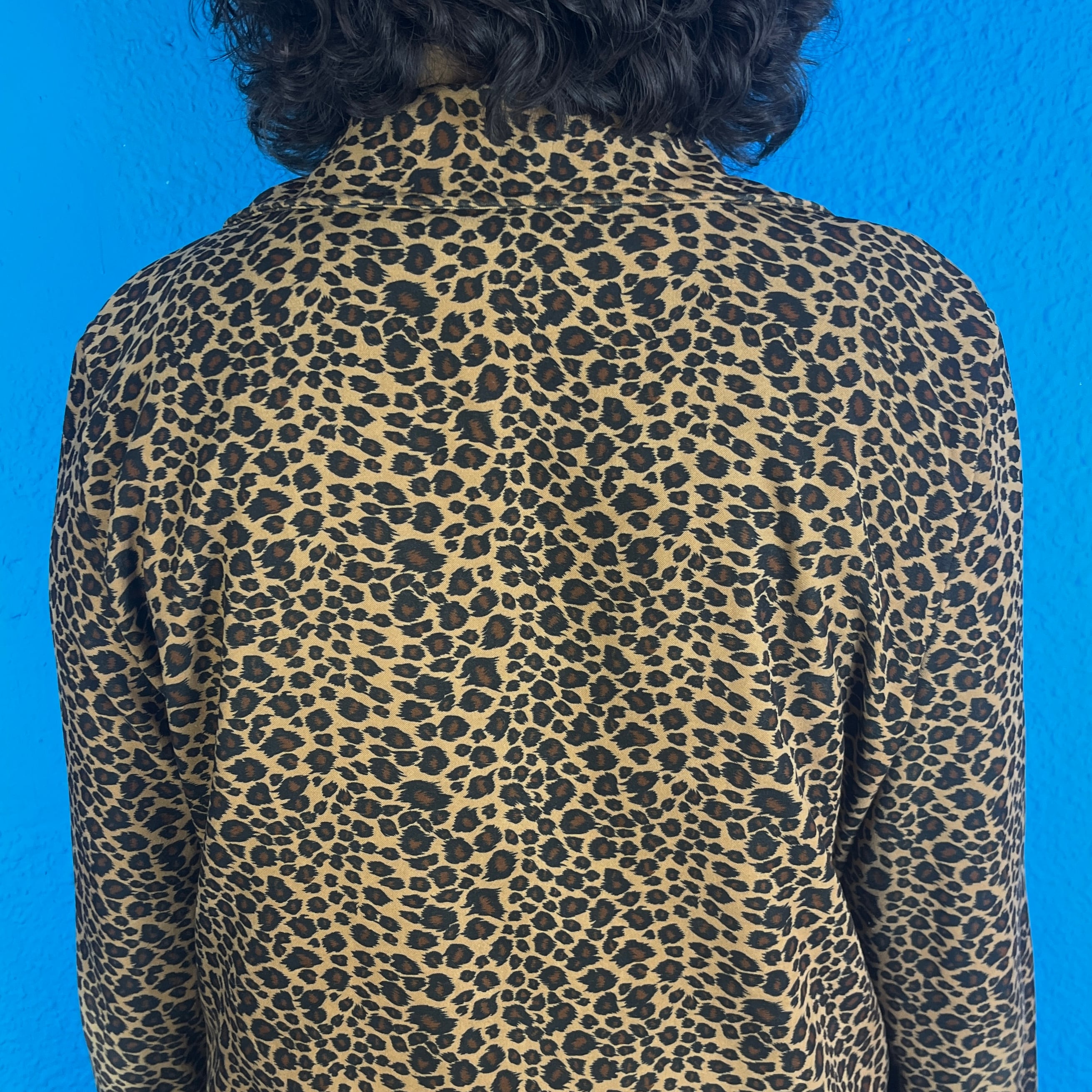 【Lady's】 90s Leopard Print Jacket / Made In USA レオパード ヒョウ柄 テーラード ジャケット  Vintage ヴィンテージ