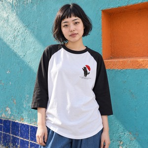 RAIN WALK｜赤い傘をもつゾロ ラグランTシャツ  【CA0021】